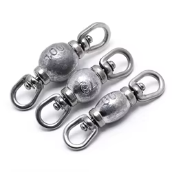 Anillo giratorio envuelto en plomo de acero inoxidable con anillo octogonal de alta tensión para pesca, accesorios de conector de pesca, 1 ud.