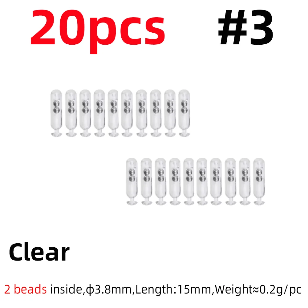 20pcs clear size 3