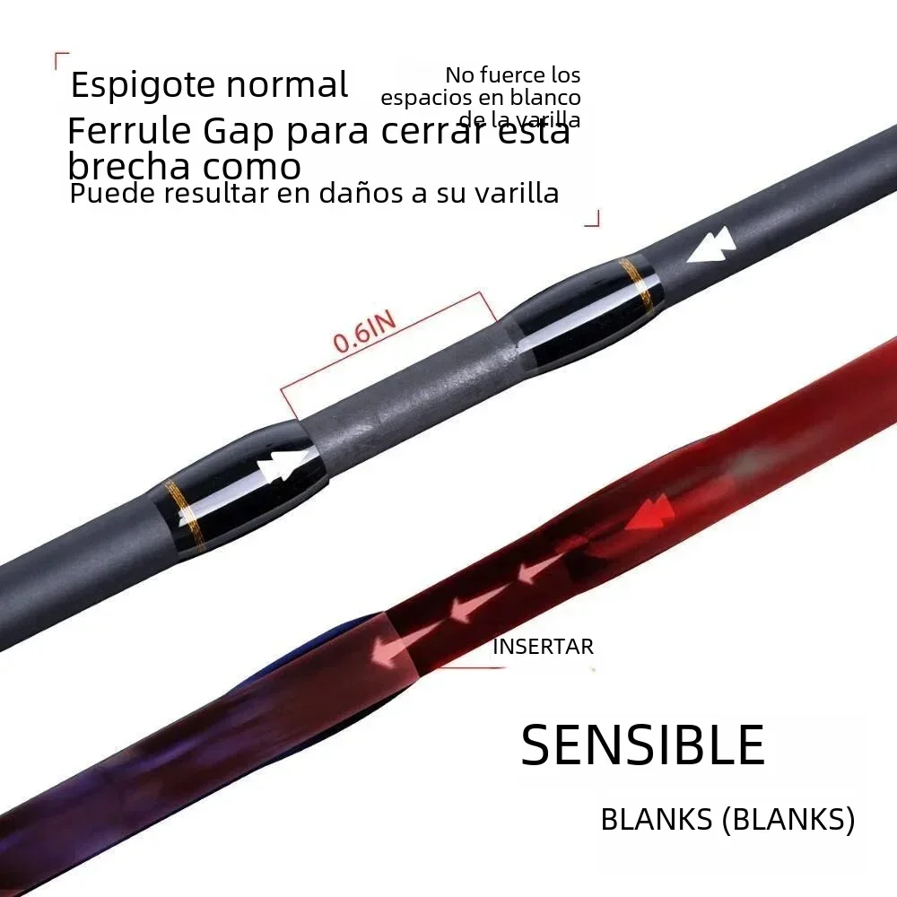 Caña de pescar Goture Xceed II de 4 secciones, fundición giratoria, todos los anillos FUJI de 1,98 m-3m, cañas de pescar portátiles de fibra de carbono para pesca de viaje - imagen 5