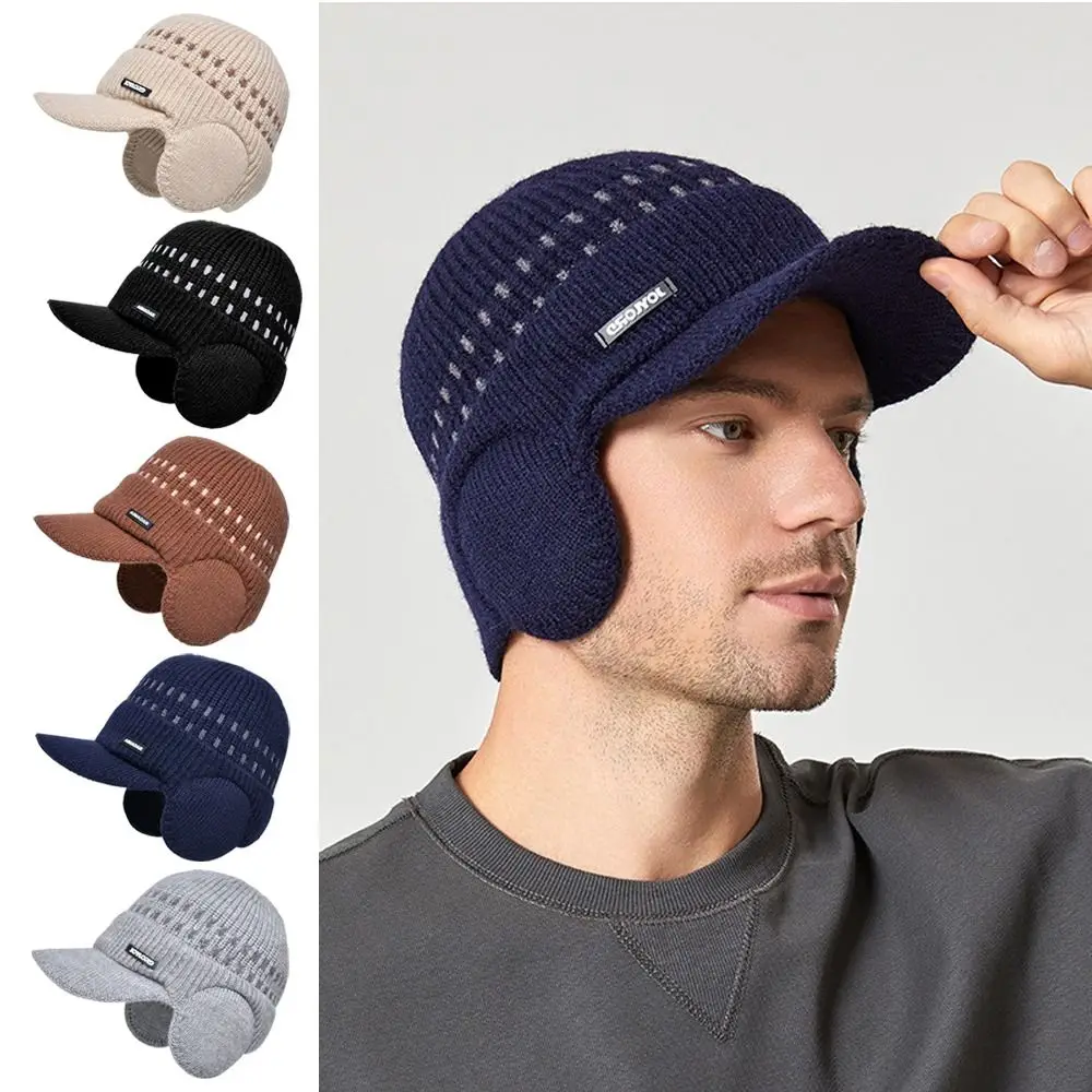 Gorros forrados de felpa con orejeras, gorro de calavera a prueba de frío, protección para los oídos, cálido, invierno - imagen 3