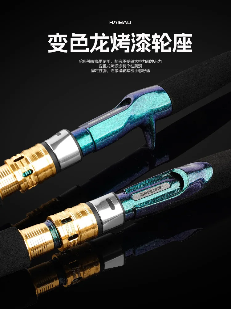 Caña de pescar multiusos de carbono para alta mar de 1.8/1.98/2.1/2.4/2.7 m, 2 secciones, punta sensible luminosa y resistente, para pesca en aguas profundas. - imagen 5