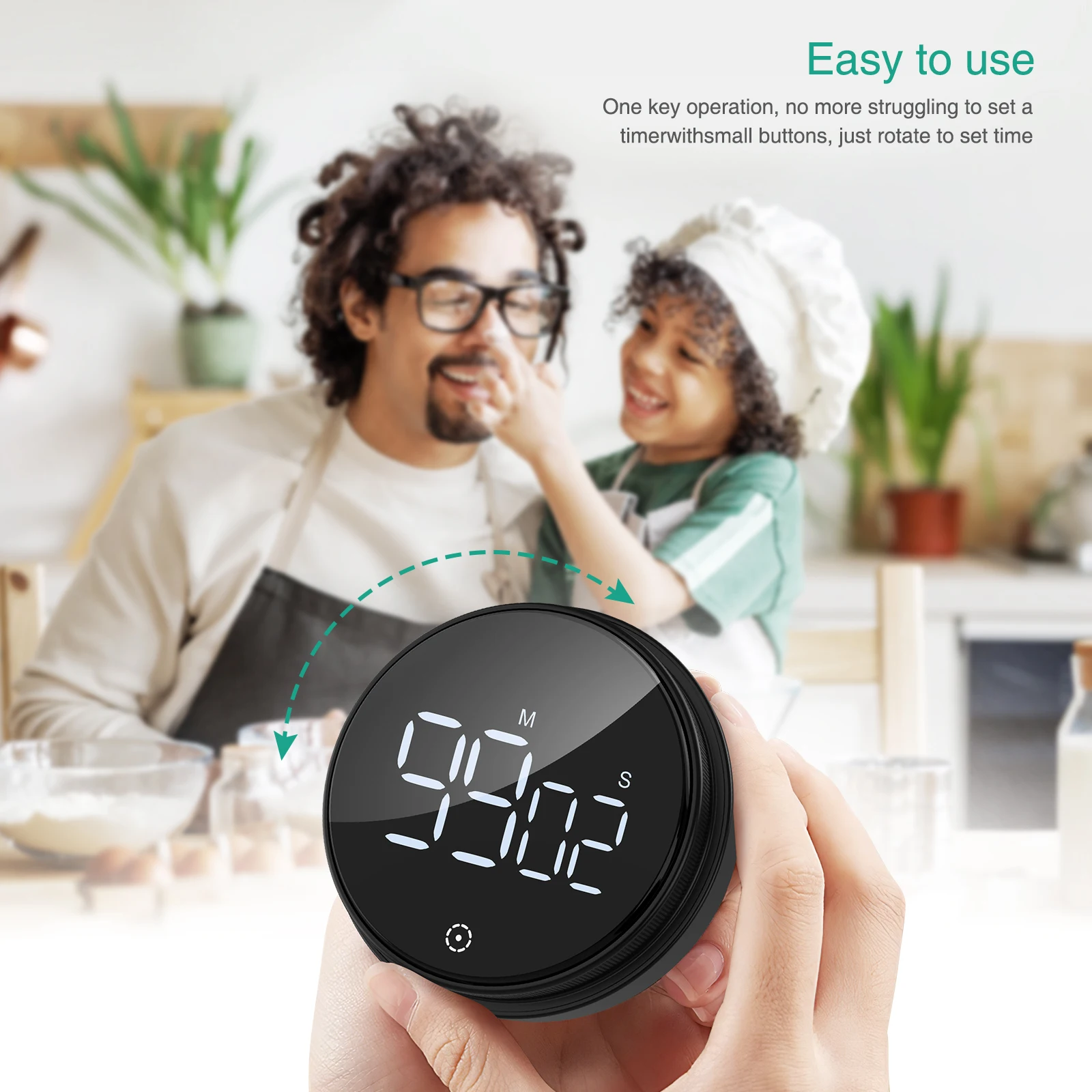 Temporizador Magnético ORIA – Cronómetro Digital LED para Cocina - imagen 3