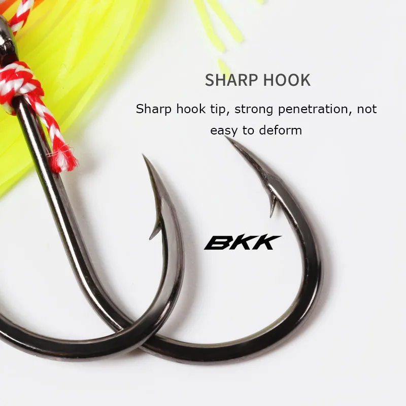 Señuelo de pesca Jigging de hundimiento rápido, anzuelo doble, luminiscente, cebo de pesca noctilucente, Wobbler para curricán, Kabura, lubresa - imagen 4