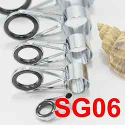 SG06 SG00 SUS 304 guías de acero inoxidable MV anillo de cerámica de porcelana anillos guía laterales caña de pescar diámetro del agujero 3mm - 26mm