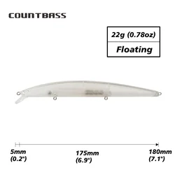 Countbaass Señuelos de pesca Wobblers Flotantes Blanco