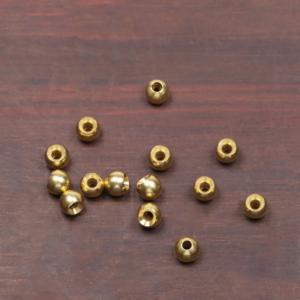 Bimoo 100 Uds 2,4mm 2,8mm 3,3mm 3,8mm cabeza de cuentas de latón serpentina de ninfa Bugger lanoso atado de moscas húmedas materiales de pesca de trucha - imagen 4
