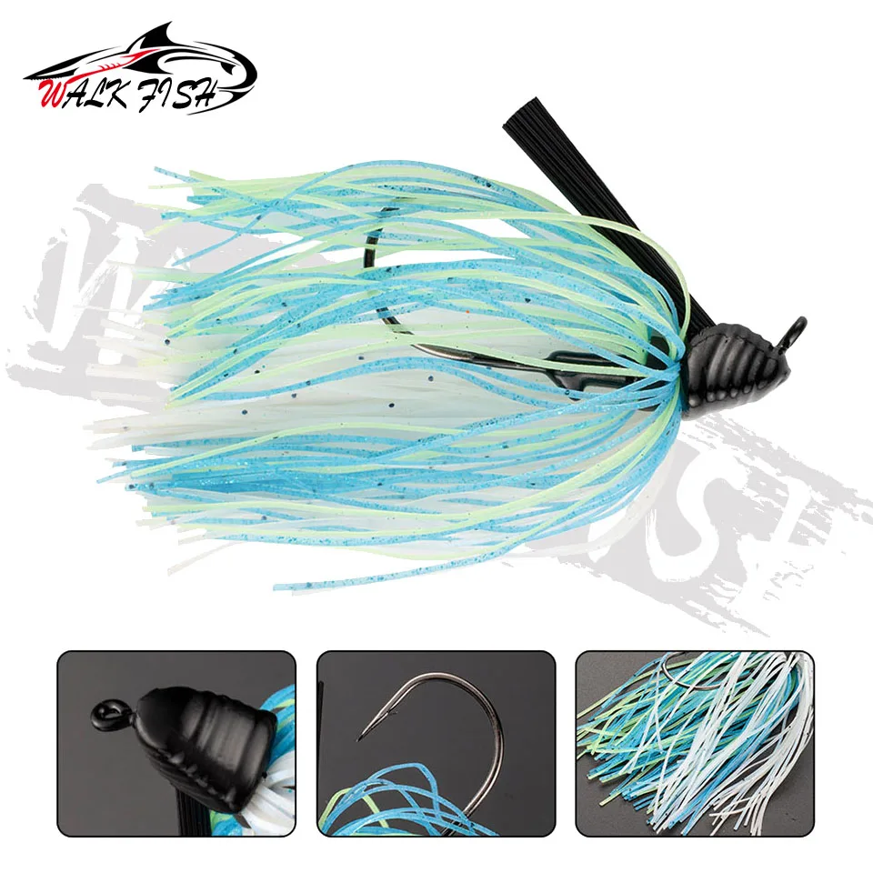 WALK FISH-señuelo giratorio de pesca, 1 piezas, 7G, 10G, 14G, Jig Head, Buzzbait para Lucio, Walleye Spinnerbait - imagen 3