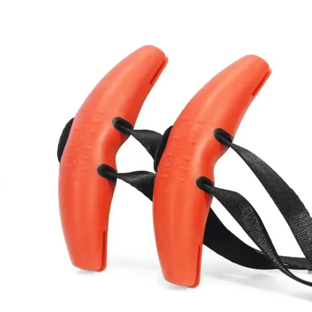 Mango de Fitness multifuncional con forma de cuerno, mango ajustable para construcción muscular, entrenamiento físico, peso muerto naranja/negro, 1 par - imagen 2