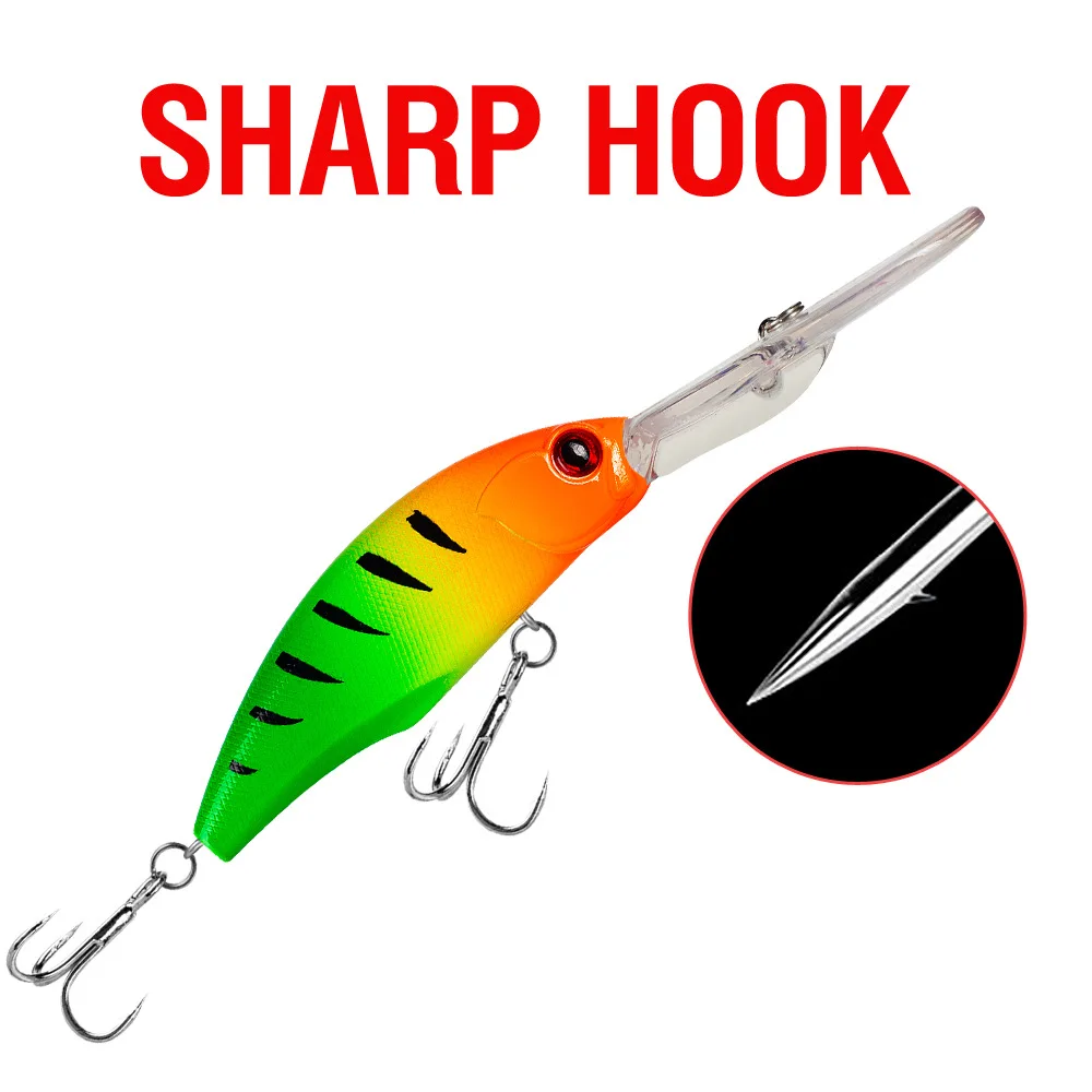 Señuelo de Pesca Crankbait Minnow, 10/12cm, 10/18g, cebo duro flotante para lubina, cebo Artificial Swimbait, aparejos de Pesca de carpa - imagen 5