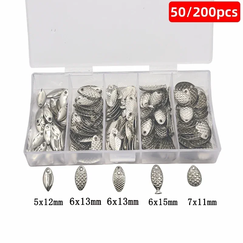 50/200 piezas de semillas de melón todo en uno que no dañará la línea, cebo de pesca Luya, boca de caballo, rayas blancas, lentejuelas - imagen 2