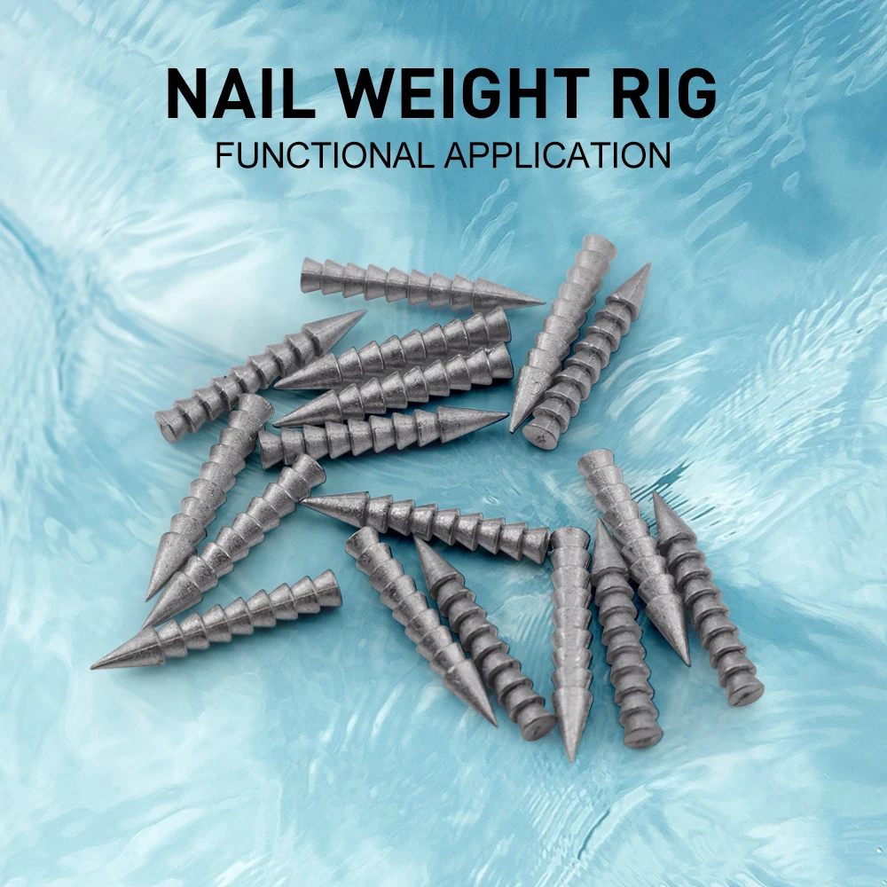 ESFISHING conector de pesca, aparejo de peso de uñas para señuelo de gusano de silicona suave para acelerar el fregadero - imagen 4