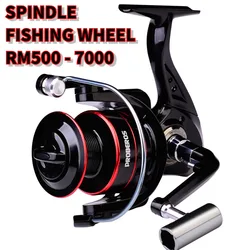 Carretes giratorios súper suaves arrastre máximo 8KG carrete de pesca de carpa todo Metal barco accesorios para peces herramientas agua salada agua dulce