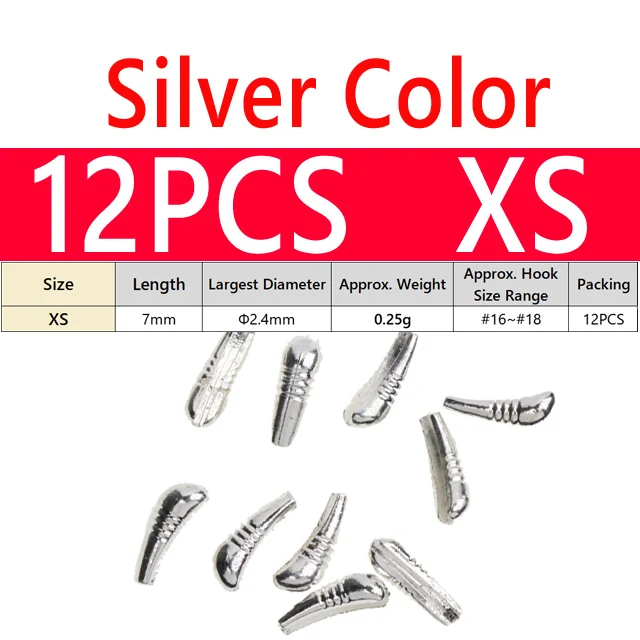 12PCS XS Silver