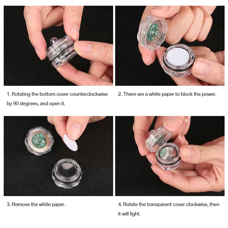 12 Uds. Luz LED sumergible impermeable para estanque, velas subacuáticas con pilas, velas eléctricas sin llama, florero, decoración para estanque - imagen 4