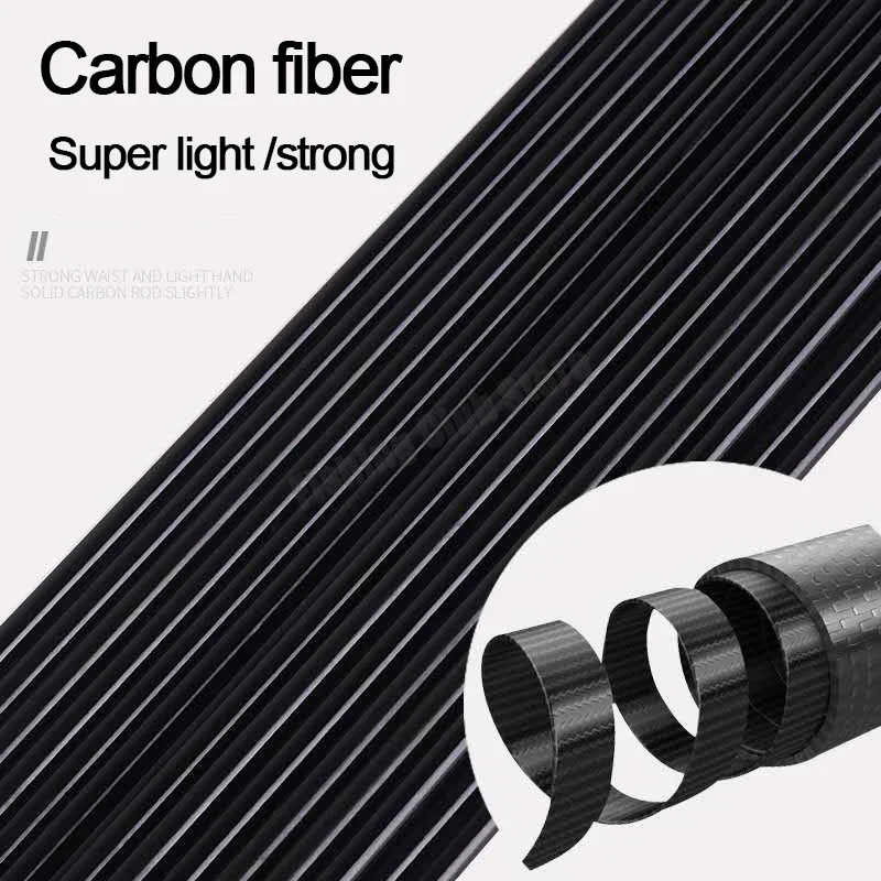 3,9mm-7,7mm 5 piezas 90cm punta de caña de pescar secciones de repuesto caña de pescar de Taiwán tamaño grande accesorios de caña de carbono hueca resistente - imagen 5