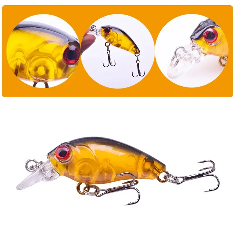 Señuelo de Pesca Crankbait Minnow, 4,5 cm, 4g, cebo duro que se hunde, Wobblers, plantilla, carpa, lubina rayada, aparejos de Pesca Swimbait, 1 ud. - imagen 4