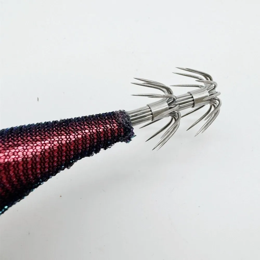 Señuelo de pesca tela ligera pesca calamar Jig estilo japonés UV Jigging señuelo 3,5 #   3.0 #   Pesca de jigging con cebo de camarones - imagen 3
