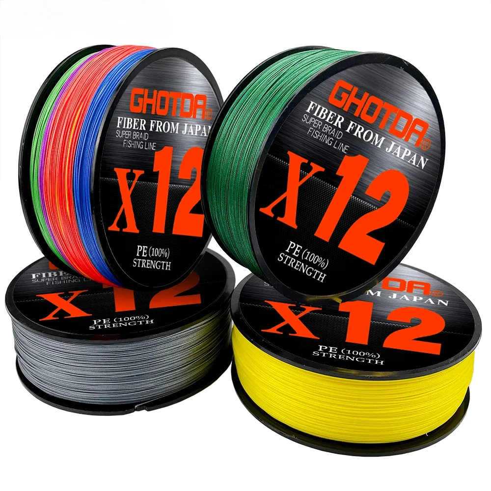 GHOTDA 12 hebras pesca en el mar fuerte PE X12 hilo de pescar trenzado 300M 500M 25lb ~ 92LB línea de pesca de seda Original japonesa 0,8-6,0 # - imagen 4