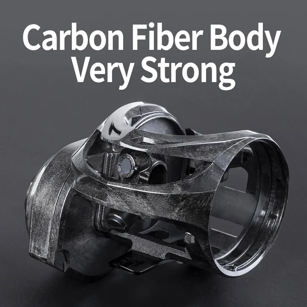 Carrete de Pesca de arrastre máximo, rueda de freno magnético, cuerpo de fibra de carbono 6,3: 1, mango de potencia de arrastre, TDC, 16KG - imagen 2