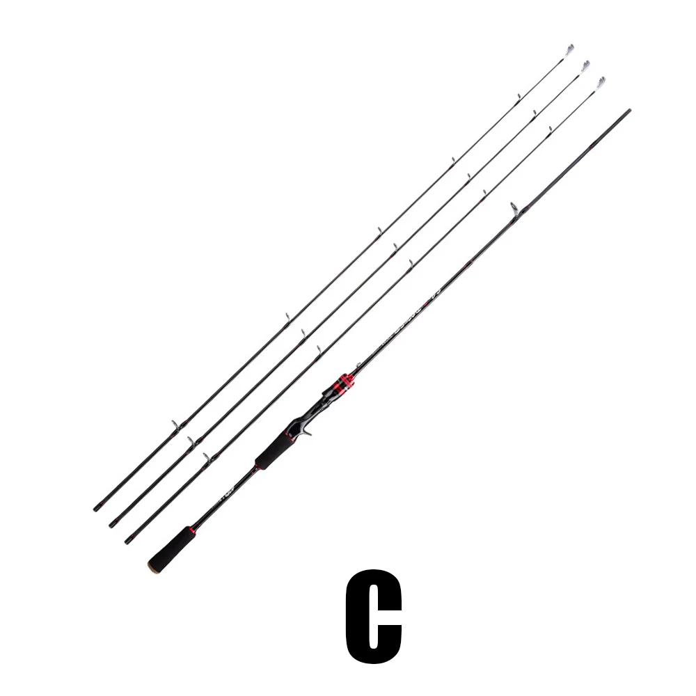 Nueva caña de pescar NUNATAK, caña de alto carbono, 2 secciones, caña de fundición/spinning, caña multiusos MH/M/L, diseño ligero, cañas de mar caliente - imagen 5