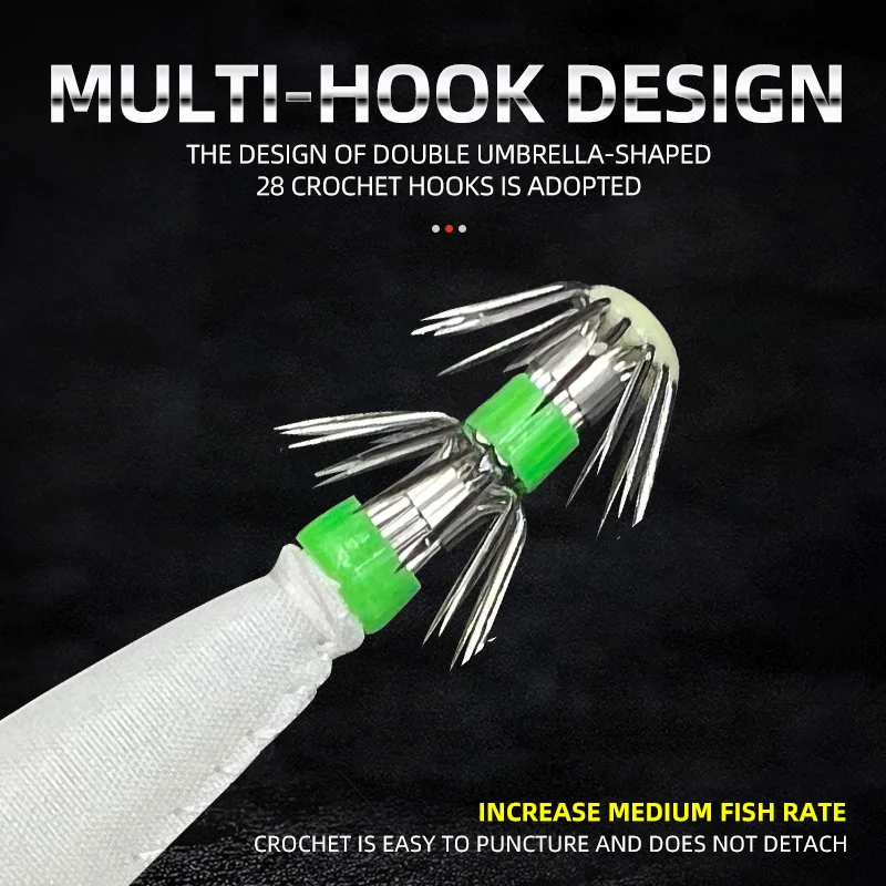 5 uds cubierta protectora multicolor señuelo pesca calamar brillante anzuelo de calamar señuelo de pesca manga de sepia señuelo de pesca - imagen 2