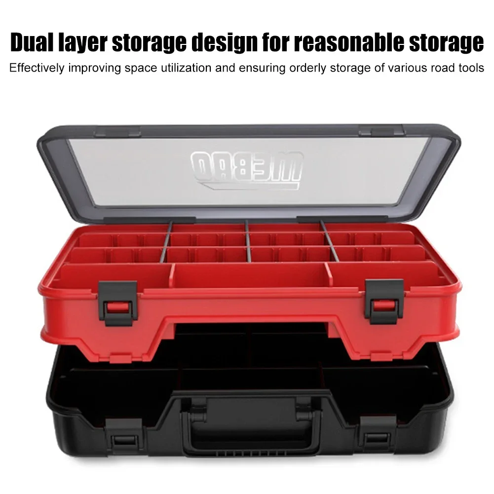 MEBAO-caja de engranajes de pesca portátil VS-3070, accesorios de pesca desmontables de doble capa, caja de almacenamiento de anzuelos y señuelos - imagen 3