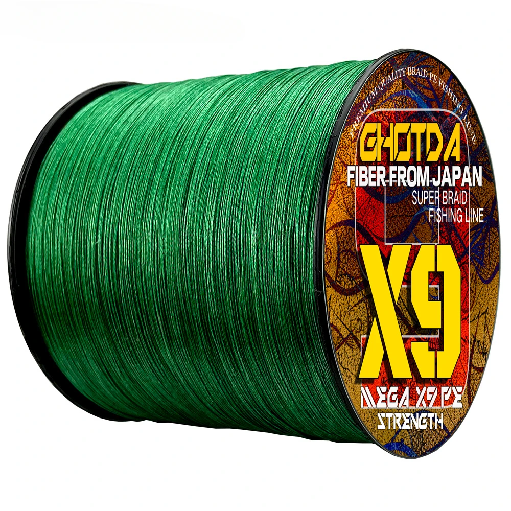 Línea de pesca trenzada antimordida de 8/9 hebras, 500M, superpotencia, 18-100LB, cuerda Multicolor multifilamento japonés para agua salada/agua dulce - imagen 2