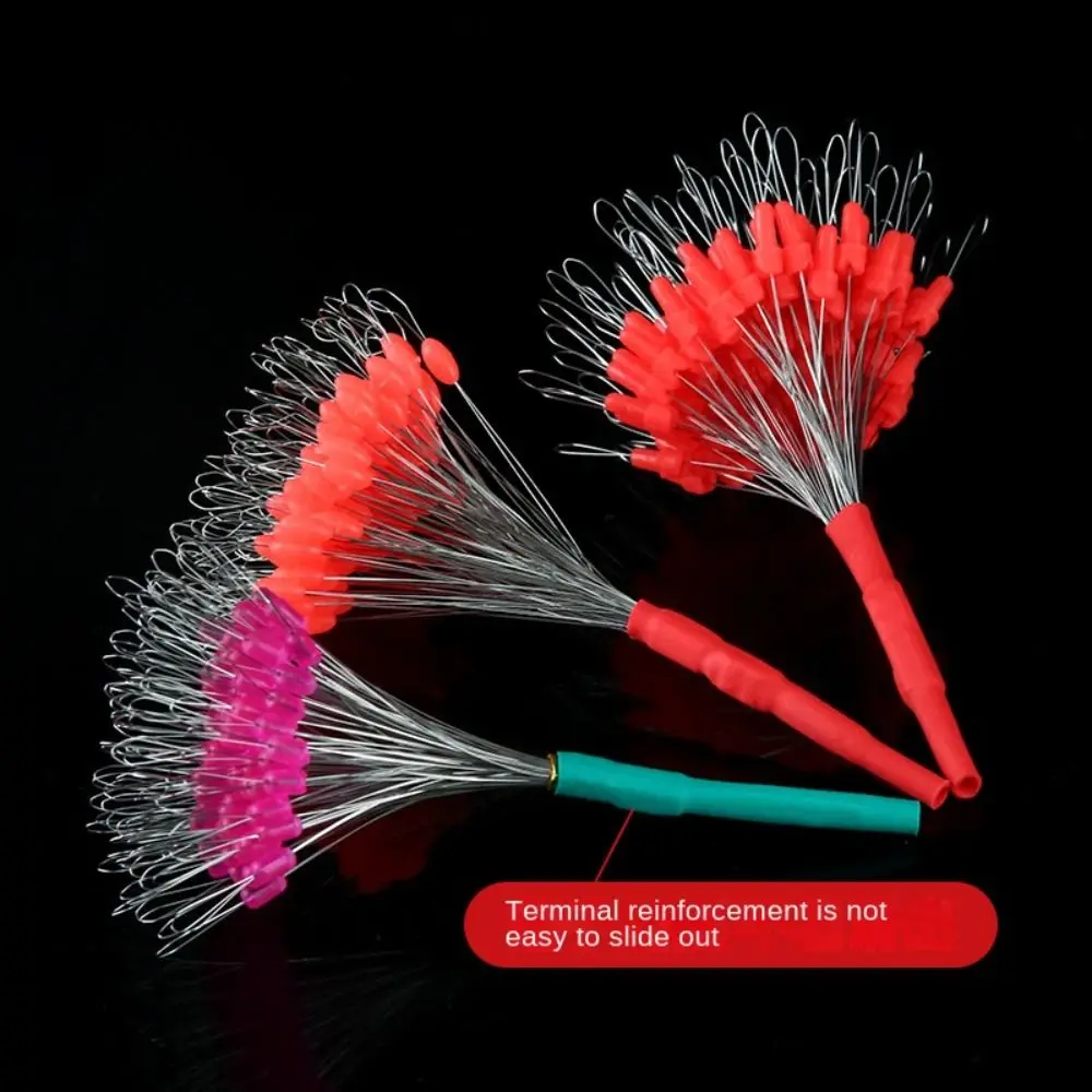 Tapón flotador de goma transparente, accesorio cilíndrico para sedal de pesca, S y L, lote de 100 unidades - imagen 2