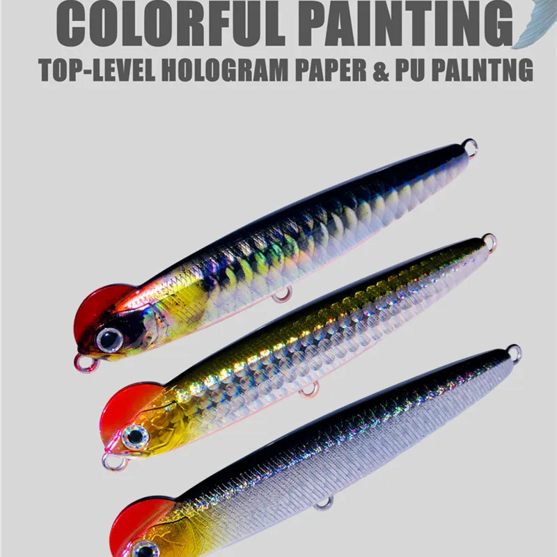 Señuelo de pesca de lápiz Minnow que se hunde, cebo duro de Metal, Wobbler Artificial para pesca Jigging, GRS, 10-24g - imagen 5