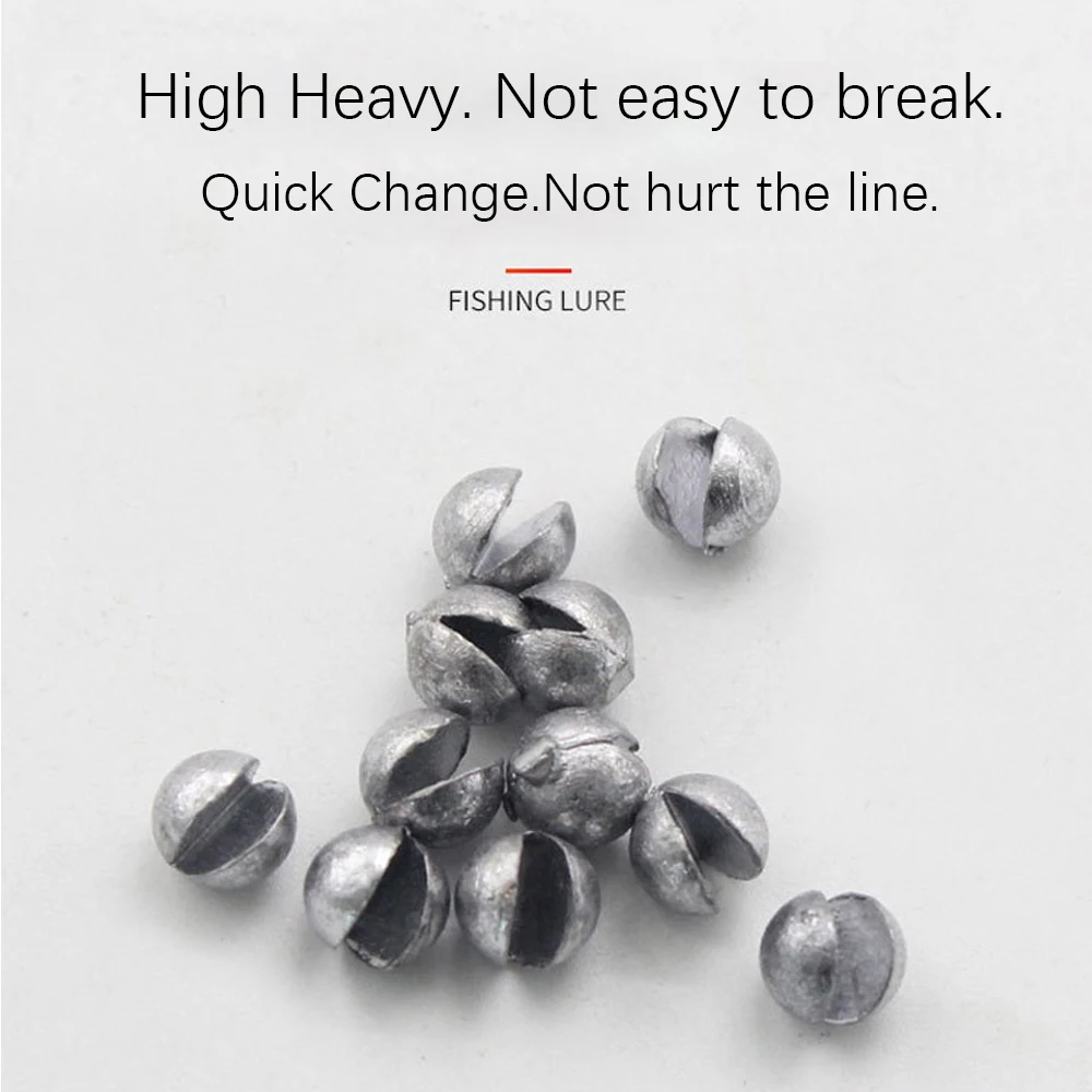 DNDYUJU-señuelo de pesca de carpa, 50 o 100 piezas, 0,2g-1,7g, plomo de explosión, ovalado sólido - imagen 3
