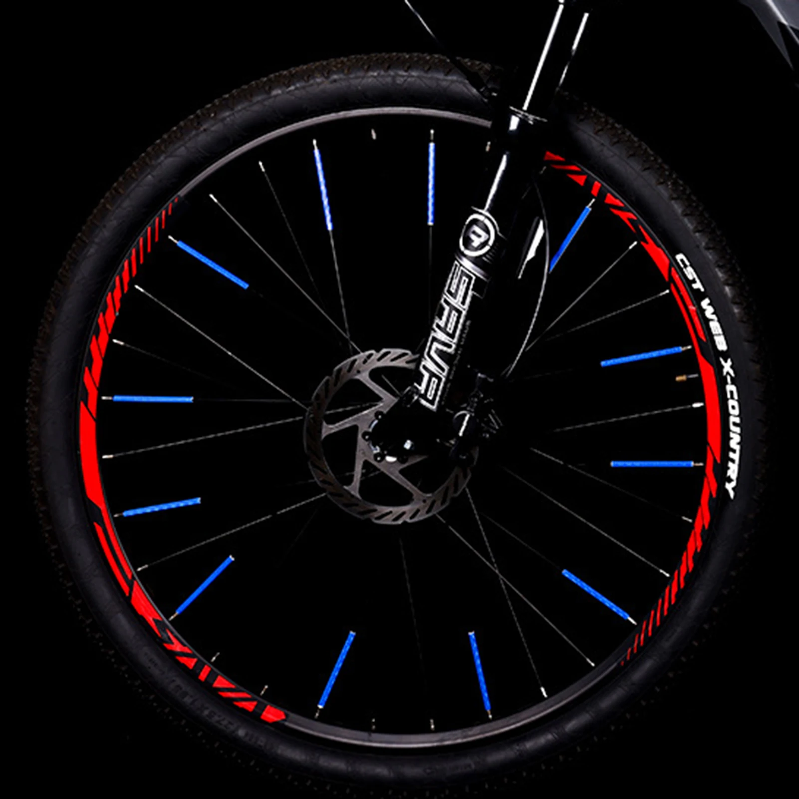 12 unids/bolsa radios reflectantes para bicicleta 7,5 cm tira de abrazadera Universal para rueda de bicicleta accesorios de modificación de conducción de ciclismo de moda - imagen 3