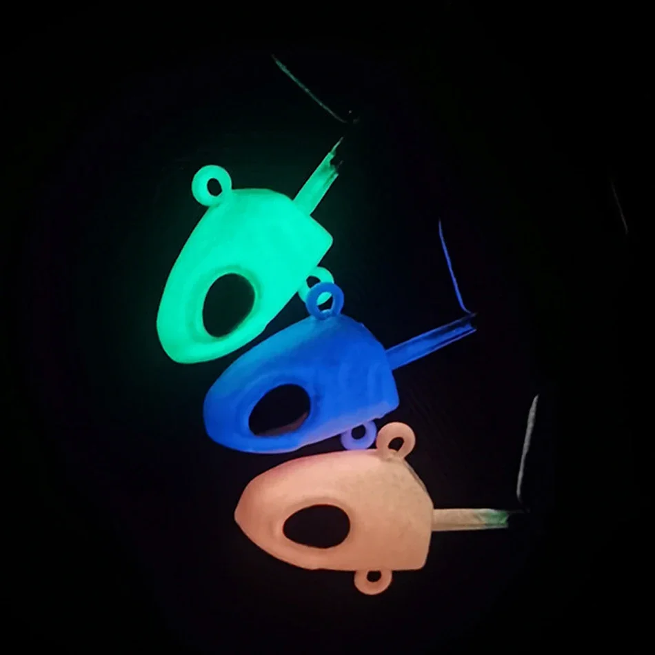 Anzuelo de pesca brillante Saury Duple, gancho luminoso de cabeza de pez, cola de pelo, placa de hierro, cabeza de plantilla, 3 colores, 20g-50g, 1 unidad - imagen 5