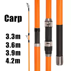 Caña de pescar de carpa, 3 secciones, 35kg de largo, caña de pescar giratoria para Surf, caña de lanzamiento de distancia de fibra de carbono SK dura, 3,3 M 3,6 M 3,9 M 4,