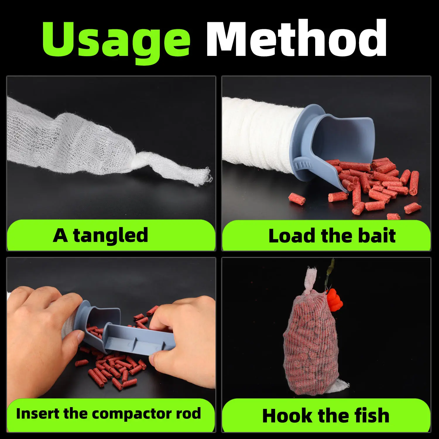 Sougayilang 18/25/37mm PVA pesca PVA malla Soluble en agua carpa pesca alimentador cebo lanzador trampa cebo redes herramientas de pesca - imagen 4