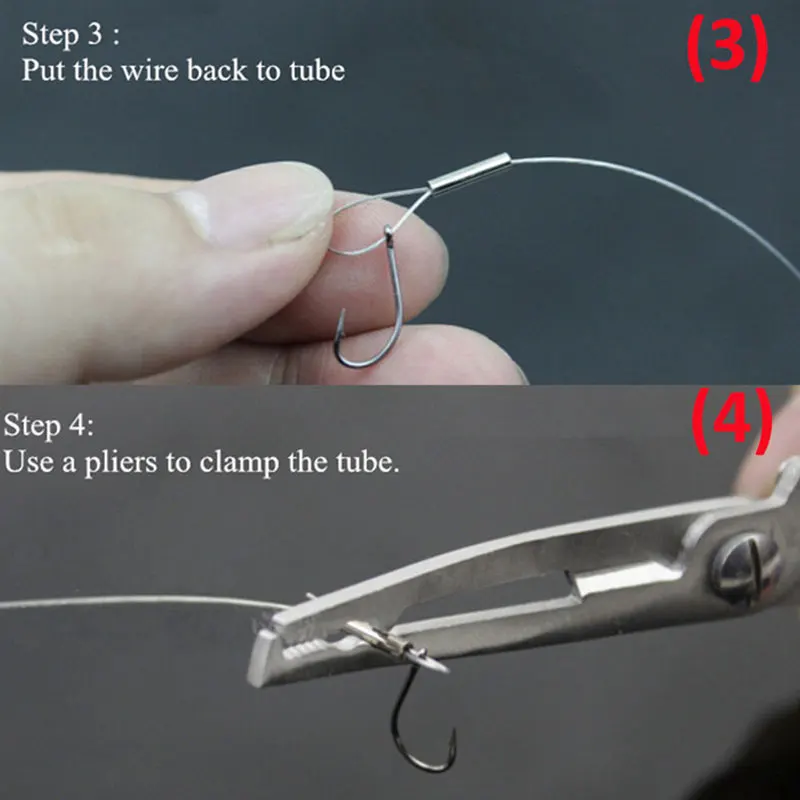 Bimoo 200 Uds mangas de cobre de un solo barril accesorios de aparejos de pesca de agua salada línea de pesca fija engarces Mono y líder de cables - imagen 5