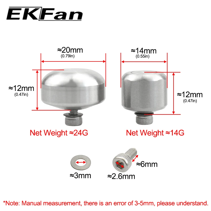 EKFan-tornillo de tuerca de manivela con placa para carrete de pesca, tapa de rosca para carrete - imagen 5