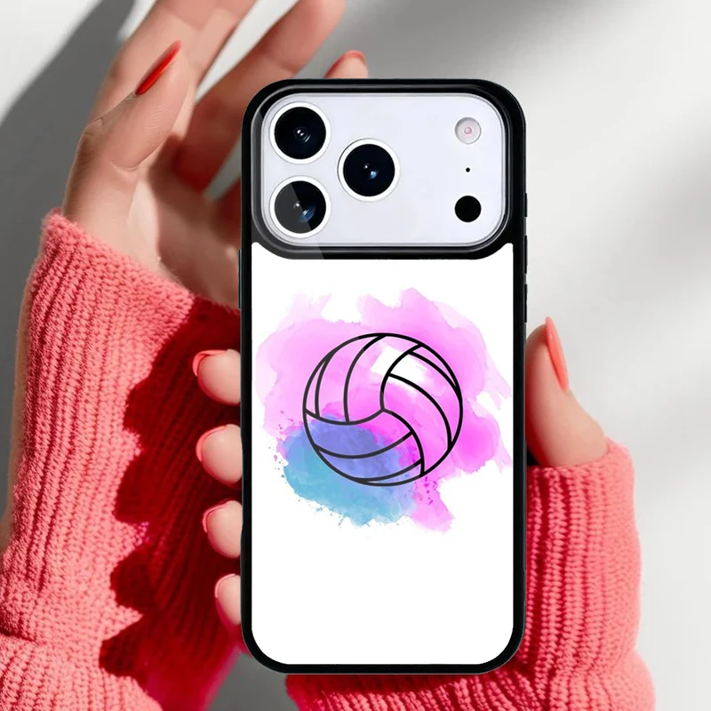 Funda trasera con motivo de voleibol