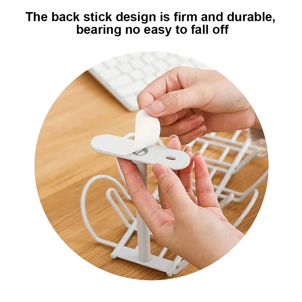 Estante de inserción de cable de alimentación inferior, estante de almacenamiento, tablero de línea de arrastre, partición, cesta colgante, estante en capas, tablero de línea de enchufe - imagen 4