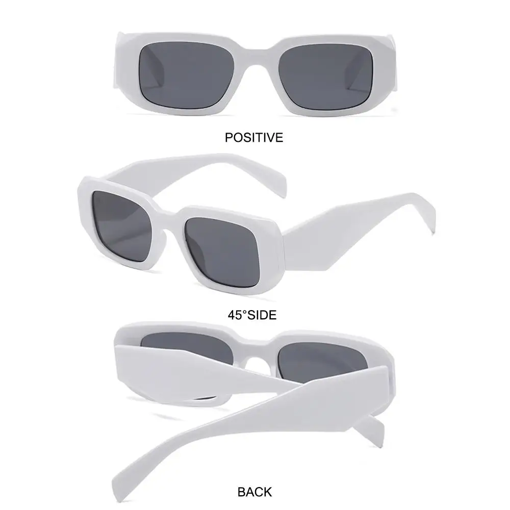 Gafas de sol Retro irregulares para hombres y mujeres, protección UV Y2K, gafas de sol rectangulares de los 90 - imagen 4