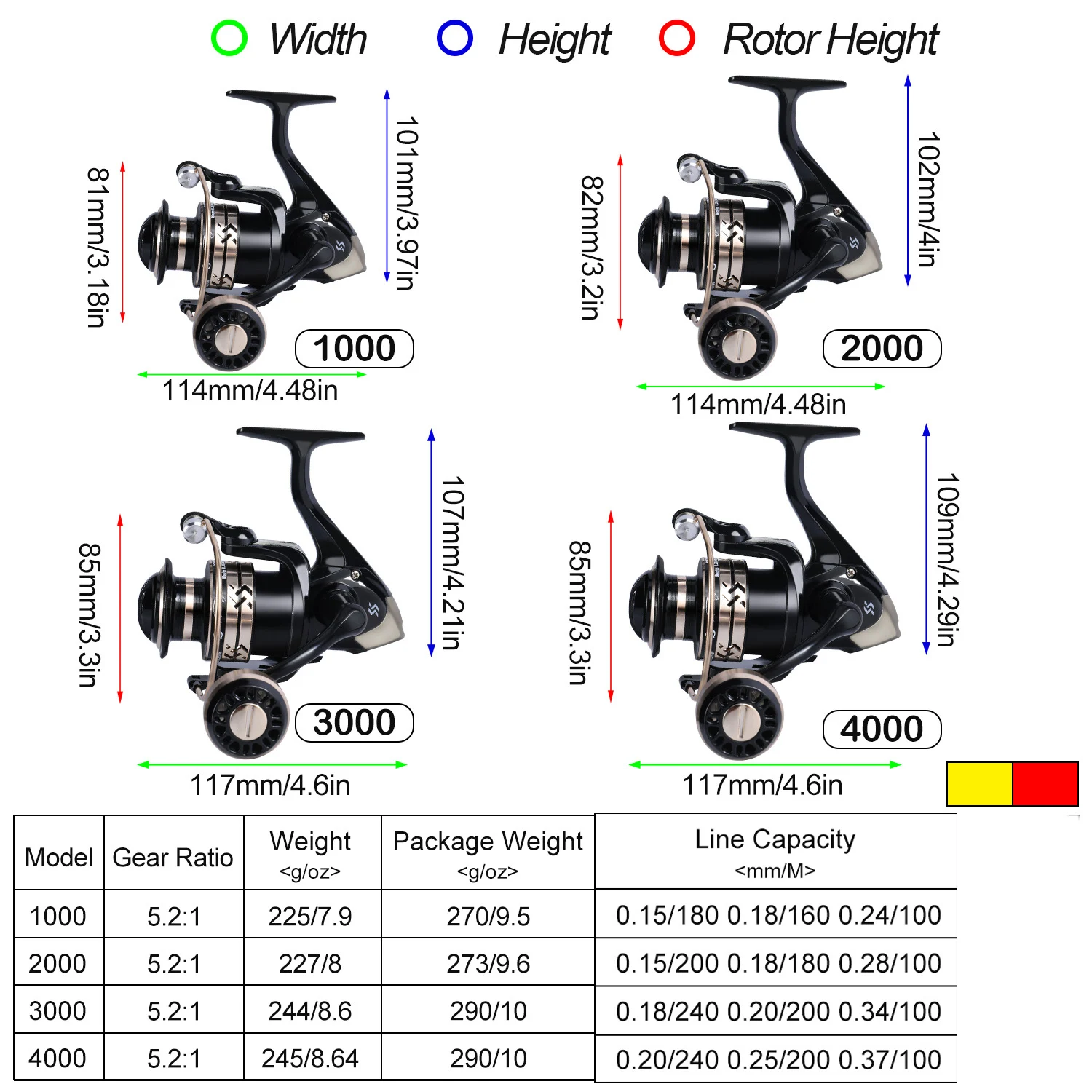 Carrete de pesca Sougayilang, carrete de Metal, arrastre máximo de 1000-4000, 10kg, EVA/empuñadura de bola, carrete giratorio de agua salada fresca para pesca de carpa - imagen 3