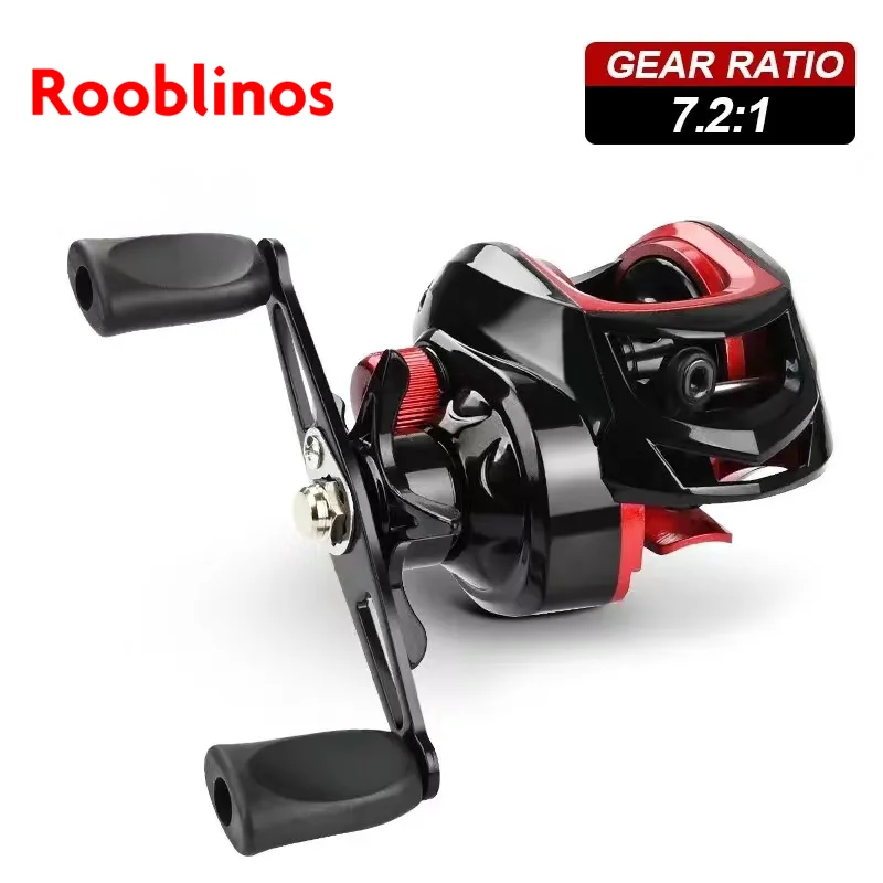 Carrete Rooblinos BR Baitcasting, carretes de pesca de agua dulce y salada, arrastre máximo de 8KG, carrete ligero para Surf, carretes Baitcaster