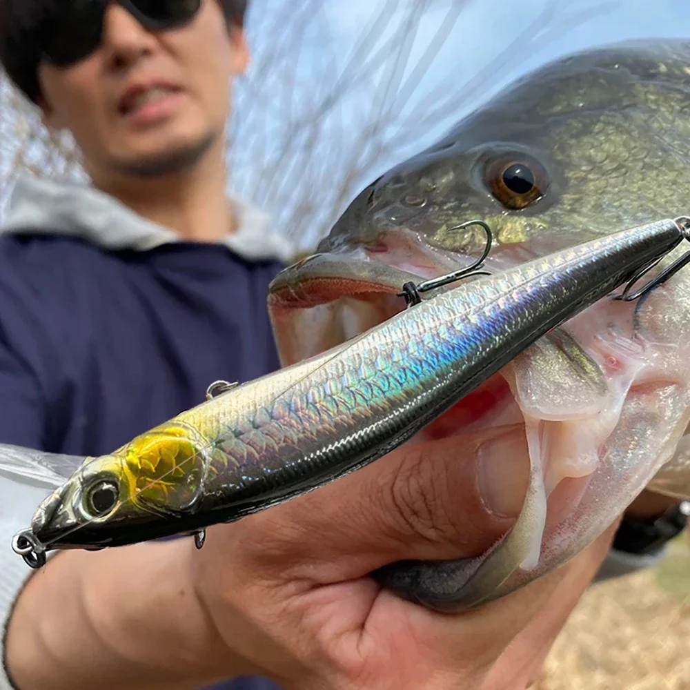 GOBAIT-señuelo de pececillo hundido, 14,5g, 11,5 cm, transferencia por gravedad, fundición larga, 3 ganchos, equipo de Pesca, ojos 3D, aparejos de Pesca Jerkbait - imagen 5