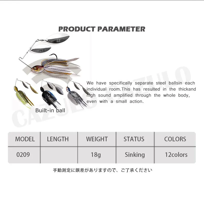 Señuelo de pesca de plantilla de goma, aparejos de 18g, cebo de lubina, Spinnerbait Isca, señuelo Artificial, Leurre Peche, hundimiento para Lucio - imagen 5