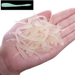 Takcle Cebo blando gusano rojo aroma camarón de silicona para lubina