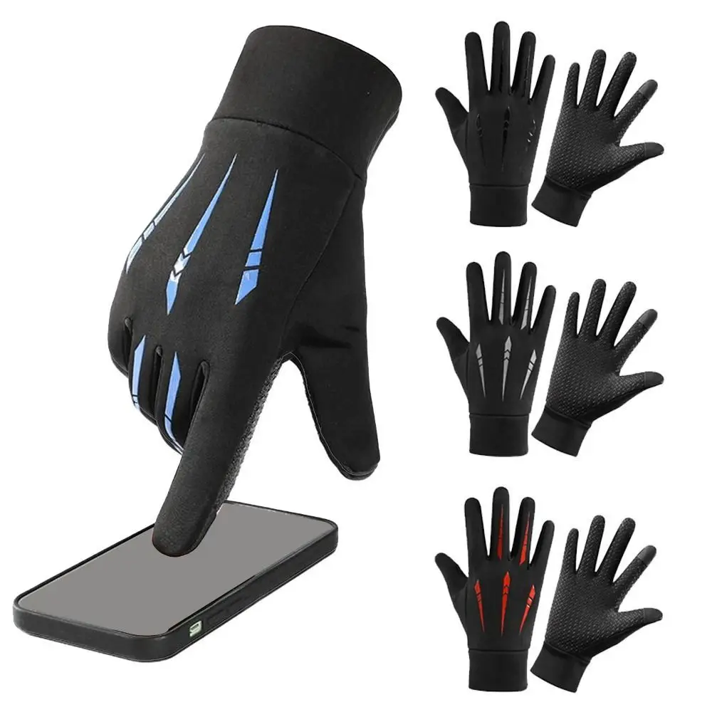 Manoplas cálidas a la moda, guantes de invierno a prueba de viento, impermeables, con dedos completos, antideslizantes y agradables para la piel, para ciclismo al aire libre - imagen 4
