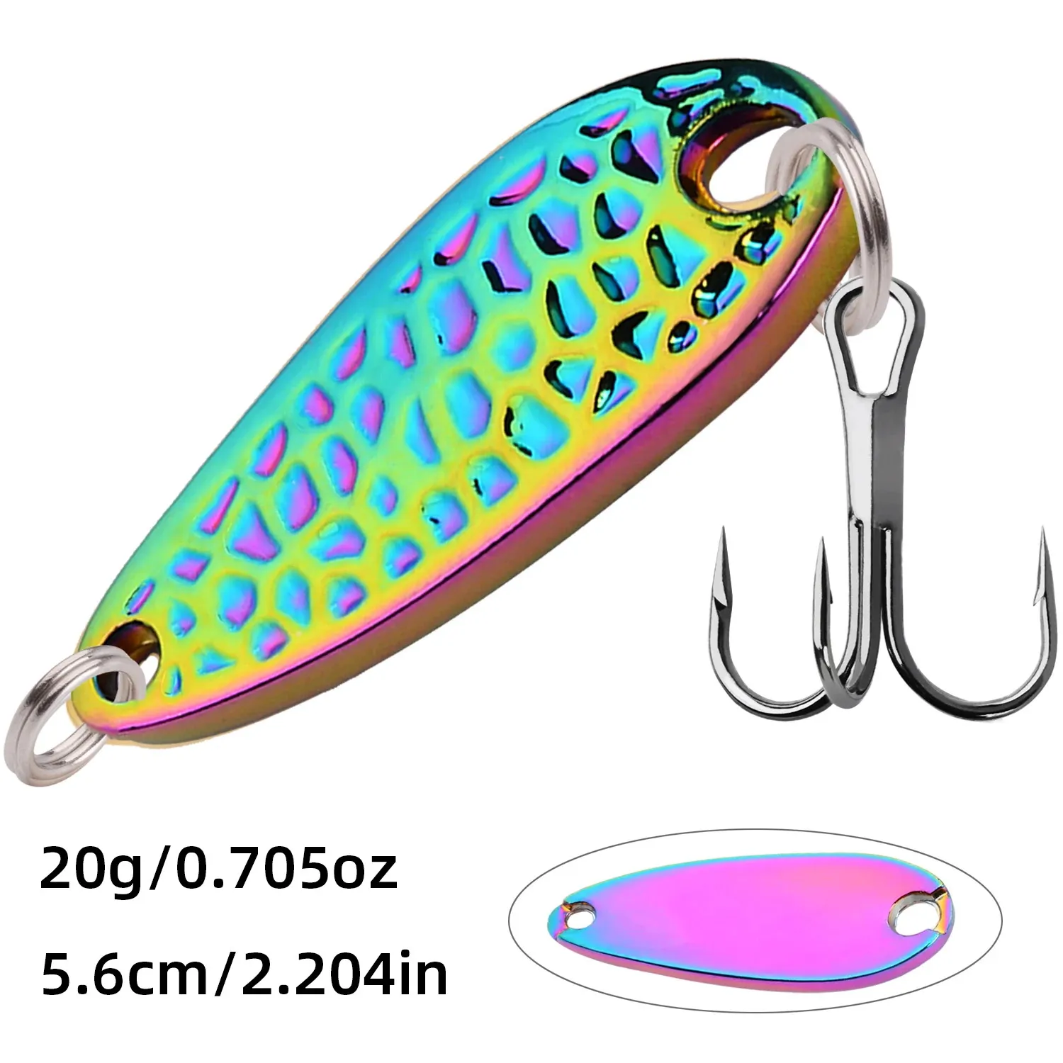 12 Uds. Señuelos de Pesca con cuchara 20g 15g 10g cebo con cuchara de Metal Isca cebo de Pesca Artificial aparejos de Pesca señuelos de trucha ﻿ - imagen 4