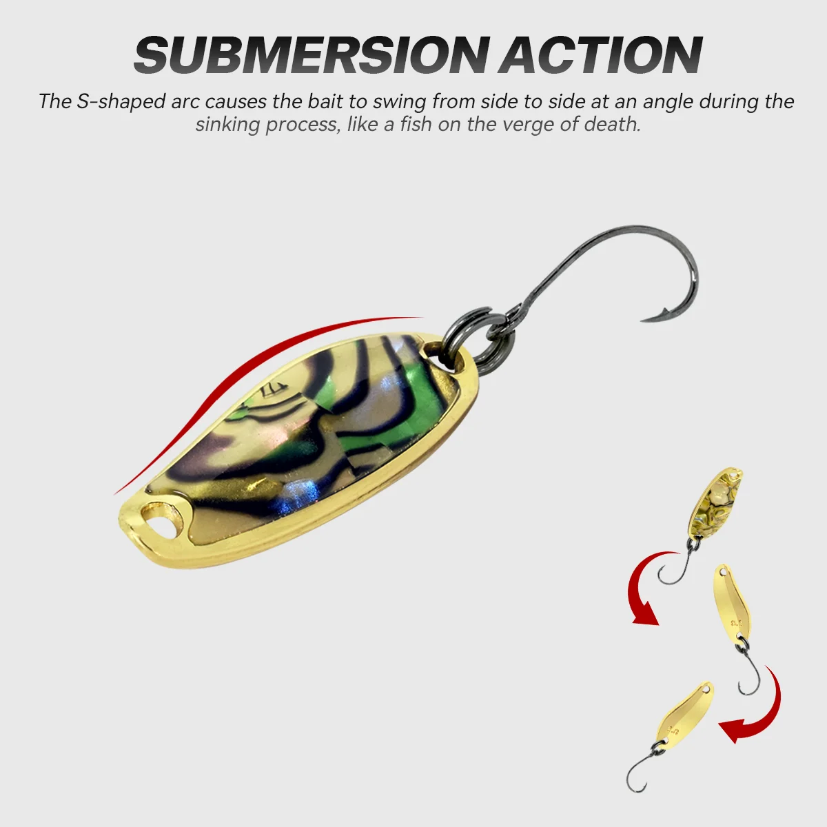 WATERBOY 1 Uds 2,2g 2,8g 3,5g 5,0g 7g señuelo cuchara de cobre nuevo diseño cebo de Metal - imagen 4