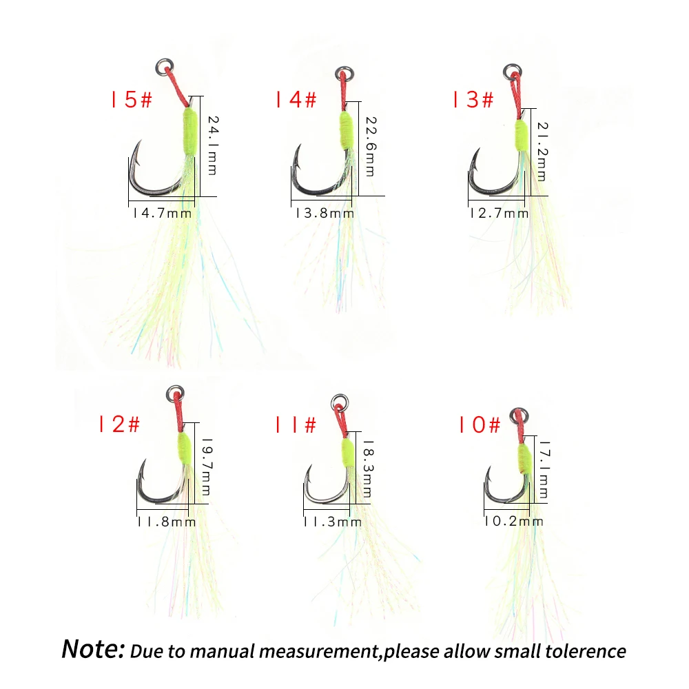 Elllv-anzuelo de pesca jigging de fundición a tierra, único fuerte señuelo, luminoso, 3X, aparejos de pesca de agua salada, 10-15 #, 5 unids/lote por bolsa - imagen 3