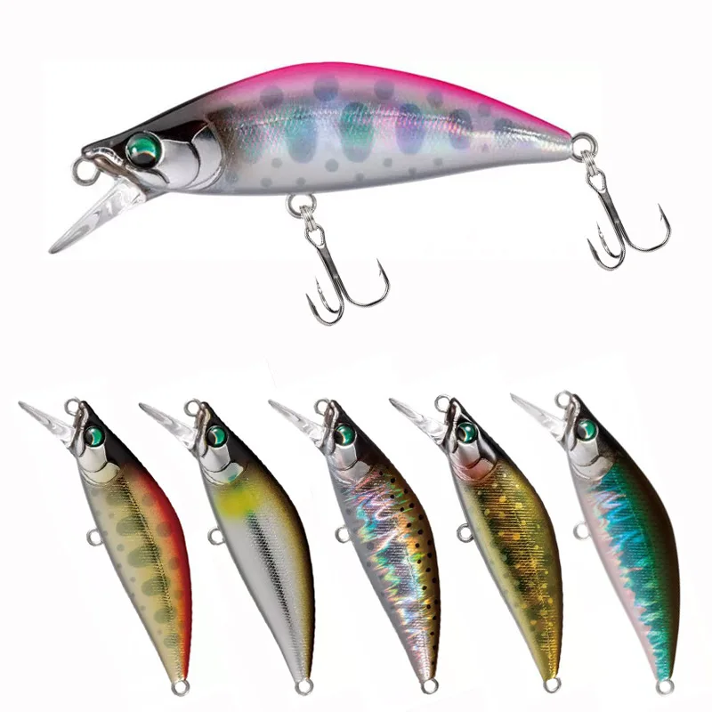 1 Uds pesca 5cm 5,2g Swimbaits Bass pez grande Crankbaits señuelo de pesca Wobblers flotantes para Lucio Minnow señuelo aparejos de pesca - imagen 5