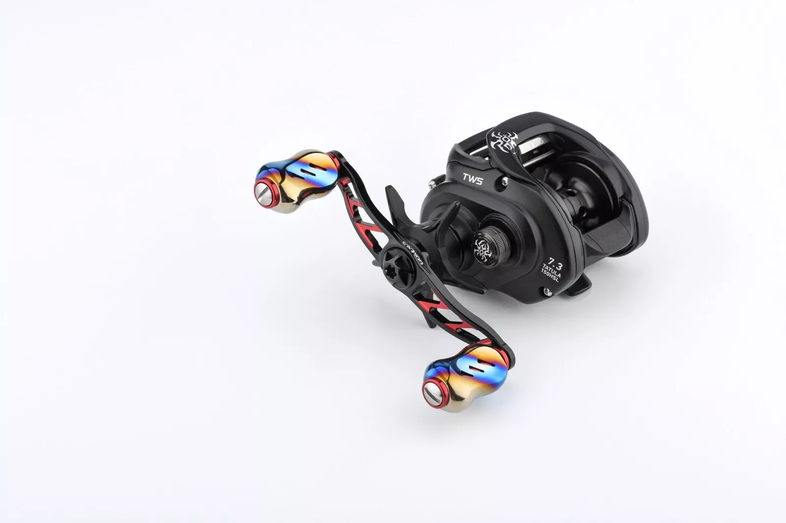 Manivela eléctrica Gomexus de 100mm con perilla de titanio de 22mm T22 para carrete Baitcaster Daiwa Steez Tatula Catalina Zillion Abu García - imagen 2